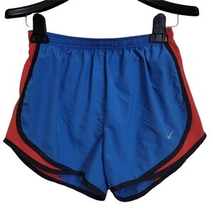 Nike Dri Fit Blue Red Tempo Running Shorts With Liner Small